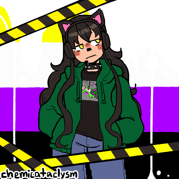 A half body of Genry made on picrew.