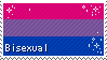 A stamp of the bisexual flag.