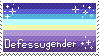 A stamp of the dessugender flag.